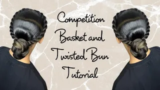 Competition Basket twisted bun tutorial