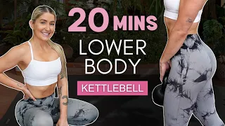 20 Min LOWER BODY Kettlebell Supersets | Strength Workout (NO REPEATS)