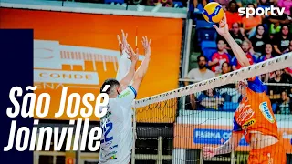 SÃO JOSÉ 1 X 3 JOINVILLE | MELHORES MOMENTOS | SUPERLIGA MASCULINA DE VÔLEI | sportv