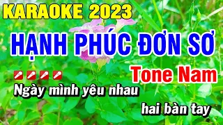 Karaoke Hạnh Phúc Đơn Sơ Nhạc Sống Tone Nam | Hoài Phong Organ