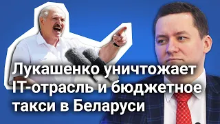 Болкунец: Лукашенко уничтожает IT-отрасль и бюджетное такси в Беларуси