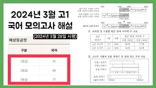 나빼고 친구들만 잘 본 이유 분석 [2024년 3월 고1 모의고사 국어 총평과 주요문항]