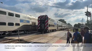 The Complete Metra Evening Rush Hour At Harlem Avenue On August 7, 2023