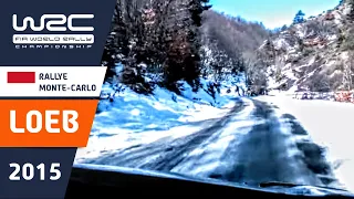 LOEB onboard Rallye Monte-Carlo 2015 Citroën DS3 WRC Stage 10 Lardier et Valença