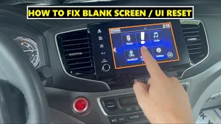 Fix Honda Infotainment Blank Screen and CarPlay Connecting Issues - Reset Procedure