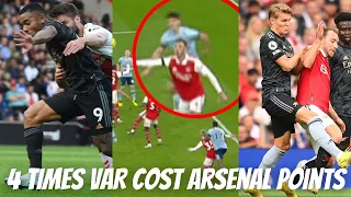4 TIMES VAR COST ARSENAL FC POINTS!✅ARSENAL VAR CONTROVERSY!🔥OFFSIDE, GOAL DISALLOWED, DECISIONS!😬