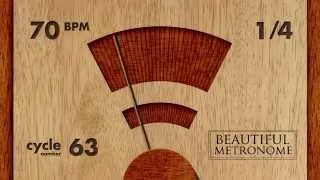 70 BPM 1/4 Wood Metronome HD