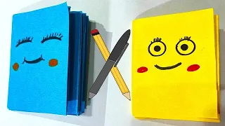 DIY Kawaii notebook of 1 sheet of paper | MINI OFFICE OF OWN HANDS | Канцелярия Mini notebooks