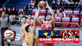 NCAA Season 98 | Game Highlights: San Beda vs JRU | Men's Basketball Tournament Round 2