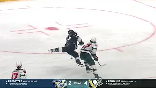 Kirill Kaprizov's beautiful hip check stops Fiala's breakaway vs Wild (15 apr 2024)