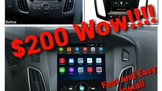 install Ford focus 12-18 tablet radio gps Nav andriod 10.1 screen under $200 awesome