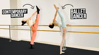 Pro Ballet Dancer vs. Contemporary Dancer – TRY TO REPEAT CHALLENGE!