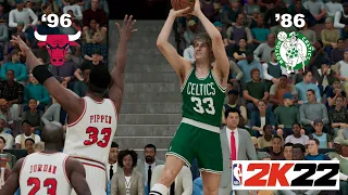 JORDAN vs BIRD. Next Gen. 1996 Bulls vs 1986 Celtics NBA 2K22 Game Highlights