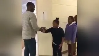 5th Grade Teacher Performs Different Handshake With Every Student