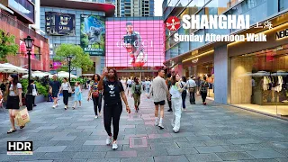 Downtown Shanghai Saturday Walk - Middle Huaihai Road and around Xintiandi - 4K HDR - 上海, 淮海中路, 新天地