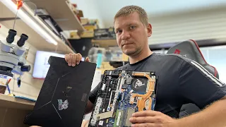 Asus TUF за 80.000 залили самогоном! 🤬HappyPC ремонт!