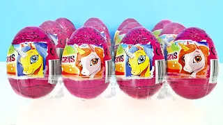 ЕДИНОРОГИ шоколадные яйца ZAINI 2023! СЮРПРИЗЫ, игрушки, Unicorns Kinder Surprise eggs unboxing