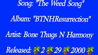 Bone Thugs-N-Harmony - Weed Song (Lyrics)*EXPLICIT