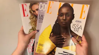 ASMR magazine flip through | no talking, page turning, crinkles, tracing