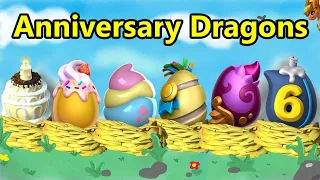 ALL 6 ANNIVERSARY DRAGONS! Hatching the FIFTH + SIXTH Dragons! - DML #1467