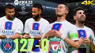 FIFA 23 - MESSI, RONALDO, MBAPPE, NEYMAR, ALL STARS | PSG 127-0 LIVERPOOL | UCL FINAL