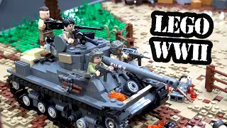 LEGO WWII Sherman Tank Battle from Fury