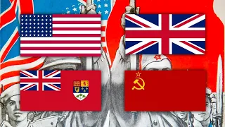 "Allied Powers National Anthem Medley" - USA & British & Canada & Soviet Union [1943 Recording]