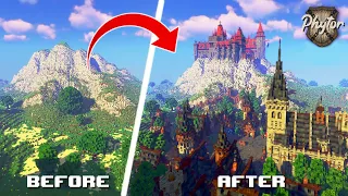 Minecraft: Building A Medieval Halloween Town + Dracula Castle!