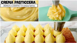 Il segreto per una crema pasticcera densa e compatta senza farina. Consitenza adatta per decorare.