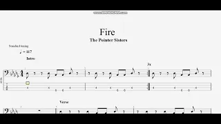 The Pointer Sisters - Fire (bass tab)