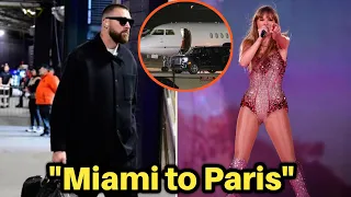 Travis Kelce Spotted Boarding a Private jet for PARIS to Reunite with Taylor Swift