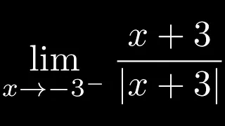 Computing a One Sided Limit with an Absolute Value Function