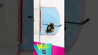 STICK GETS STUCK in goalie's skate! | Weird NHL #shorts