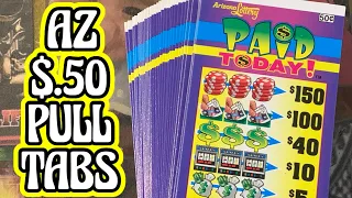 💥 GOT "PAID TODAY" 💥 40X $.50 PULL TABS 💥#azlottery