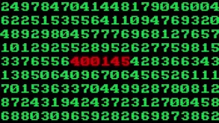 Amstrad CPC style NUMBERS counting from 0 to 1000000 HD