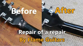 Gibson Les Paul-making good an ugly neck break repair
