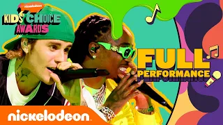 Justin Bieber & Quavo Perform "Intentions" (Live) | Kids' Choice Awards 2021