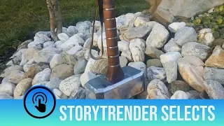 Guy makes incredible replica of Thor's Hammer from scratch