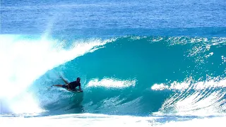 Bali Bodyboarding guests scoring ENDLESS PERFECT BARRELS