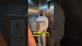 Beekeeper on the Elevator Prank! 🐝😂 #funny #shorts #prank