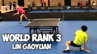 Practicing with World no. 3 Lin Gaoyuan