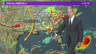 Tropical Storm Idalia forecasted to make landfall as hurricane Wednesday