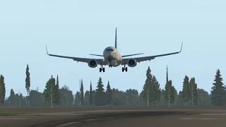 ❗Уход на второй круг Boeing 737 POBEDA❗❗X-plane 11❗❗