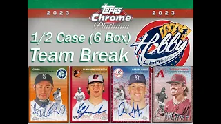 2023 Topps CHROME PLATINUM 1/2 Case (6 Box) Team Break #1 eBay 05/24/24