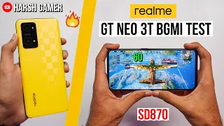 Realme GT Neo 3T Pubg Test, Heating and Battery Test | SD870 🔥