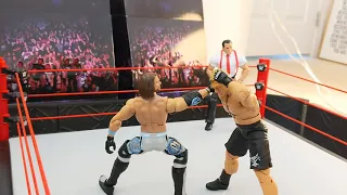 WWE STOP MOTION AJ STYLES VS BROCK LESNAR