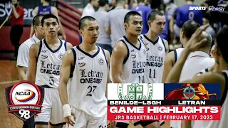 NCAA Season 98 JBT | Game Highlights: Letran vs LSGH | February 17, 2023