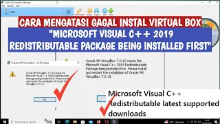 CARA MENGATASI GAGAL INSTALASI VIRTUAL BOX "MICROSOFT VISUAL C++ 2019 REDISTRIBUTABLE"