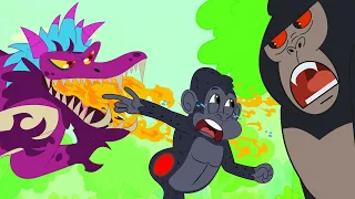 Baby Kong & Baby godzilla at water park | rescue by Kong |  rescue by godzilla