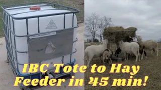 How to Make a Cheap and Easy Hay Feeder for Sheep or Goats